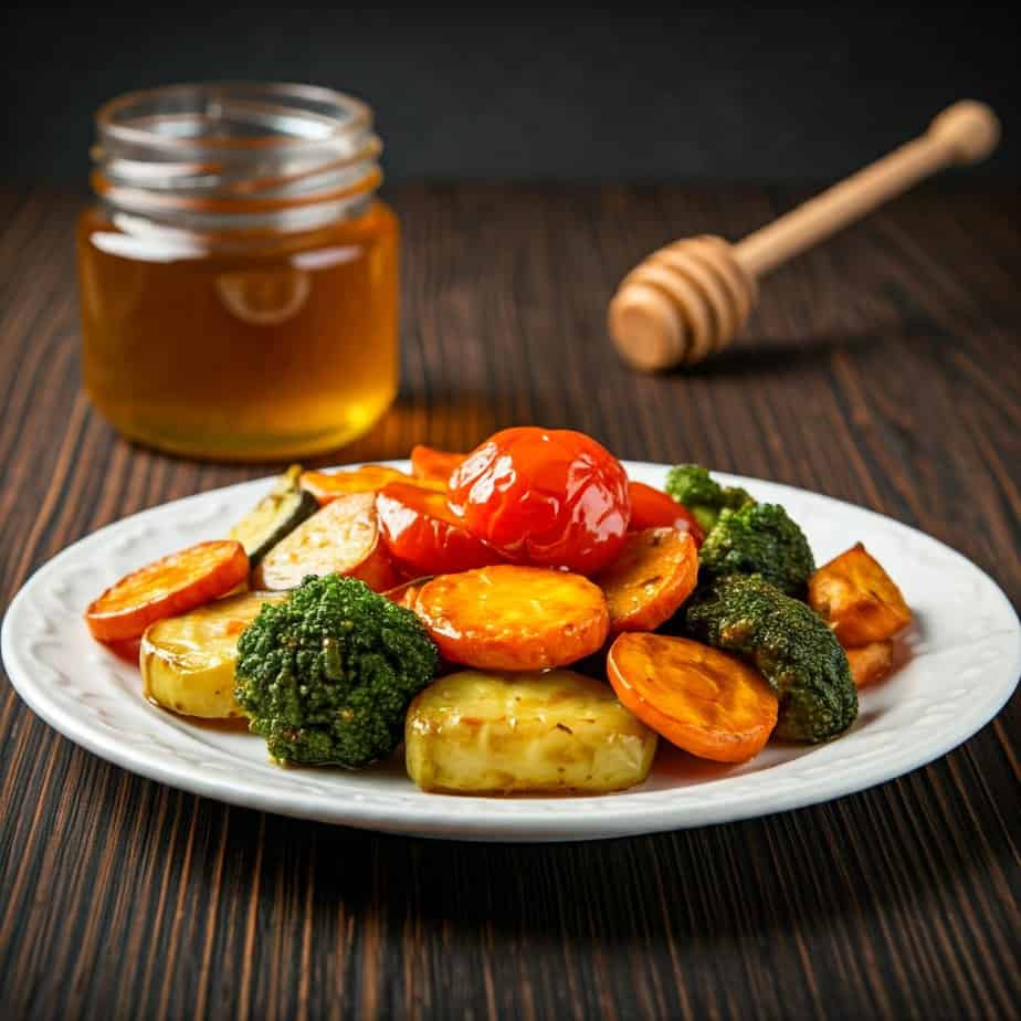 Honey roasted vegetables